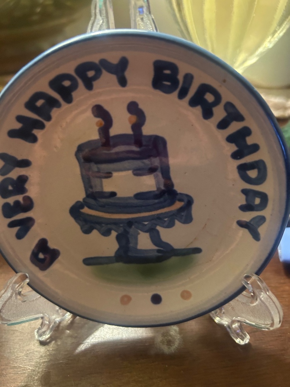 M A Hadley ‘A very happy birthday to you’ coaster